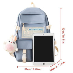 5pc Set All match Large Capacity Oxford Cloth Backpack
