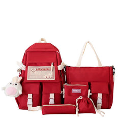5pc Set All match Large Capacity Oxford Cloth Backpack