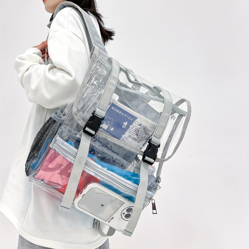 Heavy Duty Clear Backpack Transparent Bookbag for Women Men