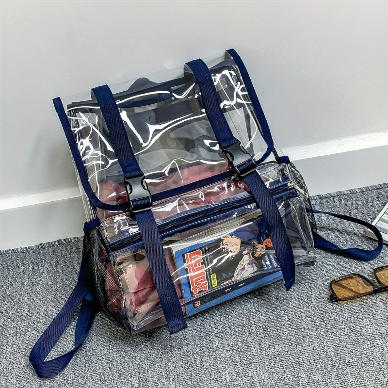 Heavy Duty Clear Backpack Transparent Bookbag for Women Men