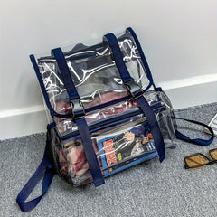 Heavy Duty Clear Backpack Transparent Bookbag for Women Men
