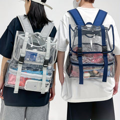 Heavy Duty Clear Backpack Transparent Bookbag for Women Men