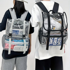 Heavy Duty Clear Backpack Transparent Bookbag for Women Men