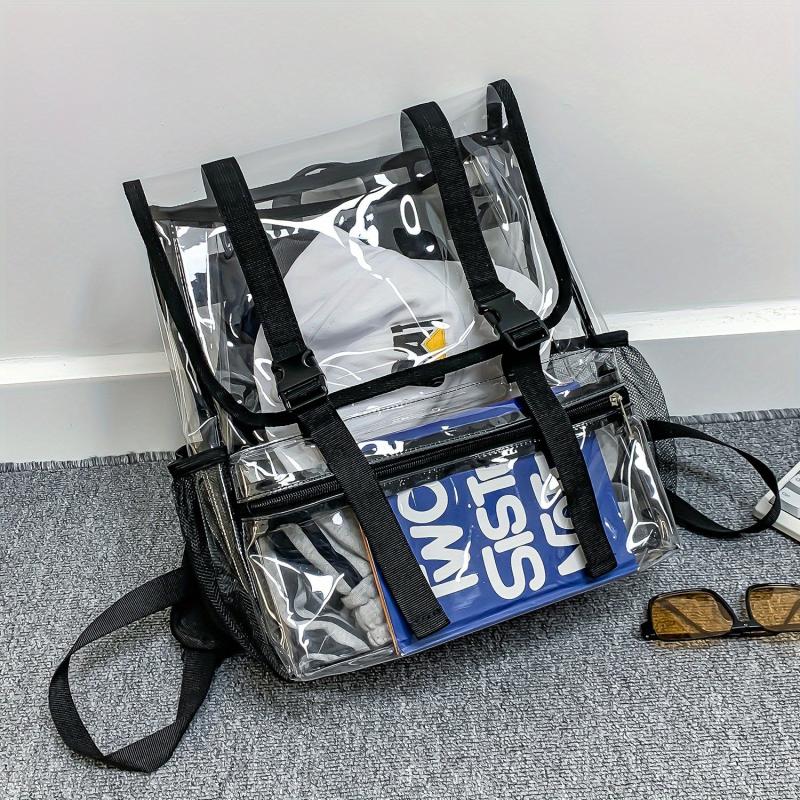Heavy Duty Clear Backpack Transparent Bookbag for Women Men