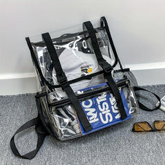 Heavy Duty Clear Backpack Transparent Bookbag for Women Men