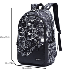 Casual Print Sports Outdoor Backpack Large Capacity School Bag Travel Backpack