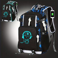 Glow In The Dark Backpack Lightweight Spine Protection Students Schoolbag