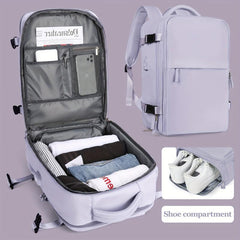 Solid Backpack Large Capacity Business Travel Computer Bag