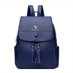 Casual Solid Small Backpack Large capacity Double Shoulder Bag PU Leather Bag