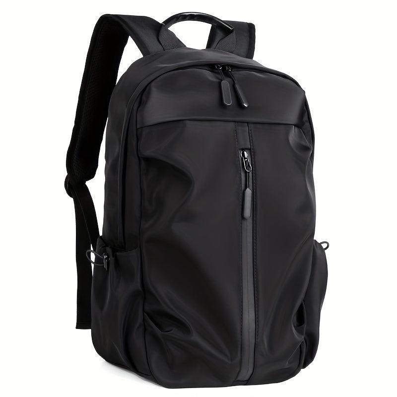 Pleated Backpack USB Charging Port Laptop Bag Business Trip Conference Solid Ver