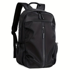 Pleated Backpack USB Charging Port Laptop Bag Business Trip Conference Solid Ver