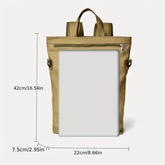 Men's Canvas Laptop Backpack Large Capacity Casual Bag