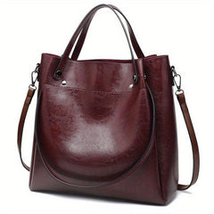 Soft Leather Retro Large Capacity Tote Bag