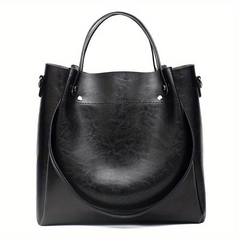 Soft Leather Retro Large Capacity Tote Bag