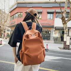 Nylon Waterproof Pleated Backpack Casual Travel Bag
