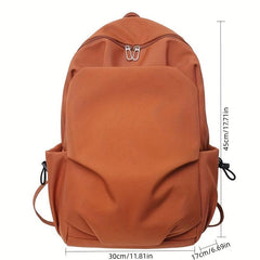 Nylon Waterproof Pleated Backpack Casual Travel Bag