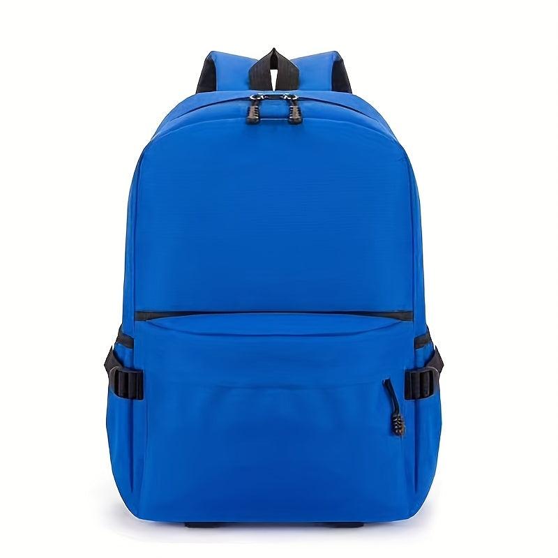 Solid Backpack Men Women Large Capacity Travel Bag Students Lightweight