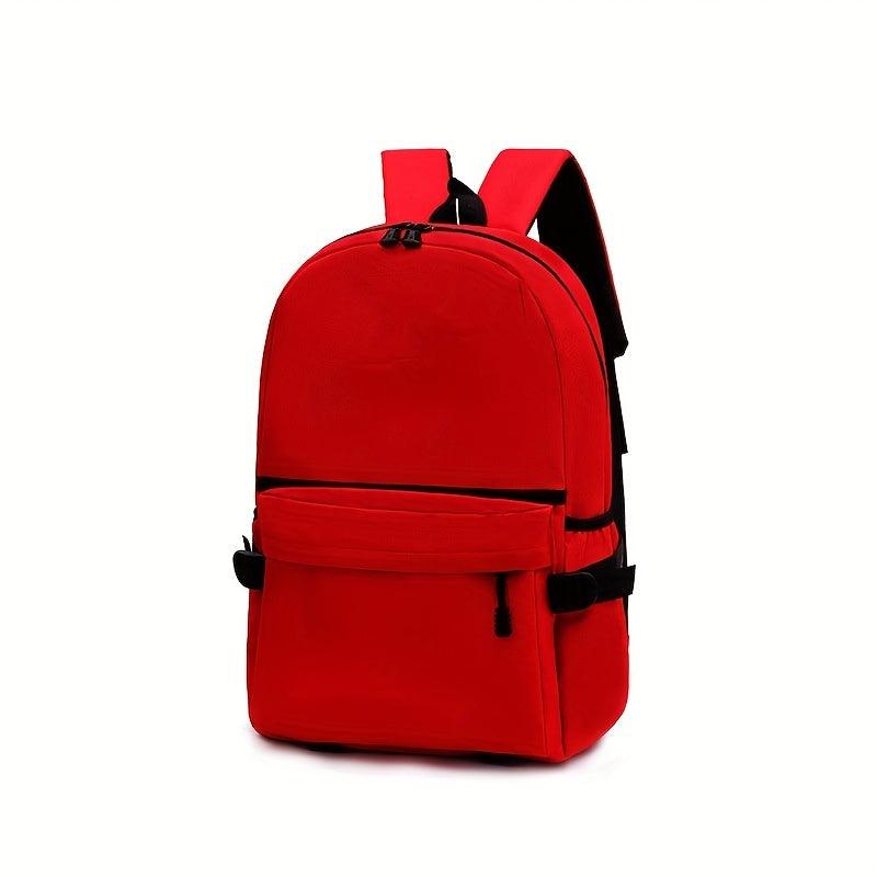 Solid Backpack Men Women Large Capacity Travel Bag Students Lightweight