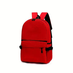 Solid Backpack Men Women Large Capacity Travel Bag Students Lightweight