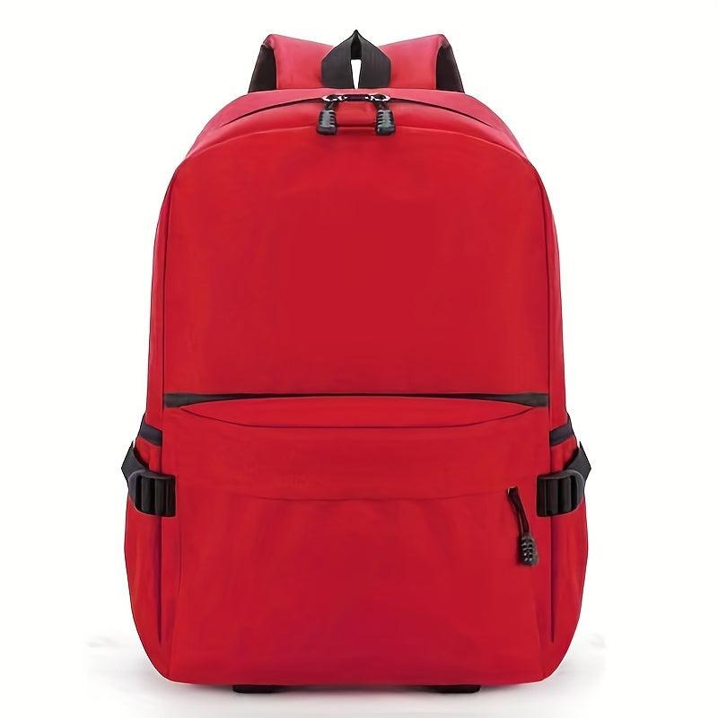 Solid Backpack Men Women Large Capacity Travel Bag Students Lightweight