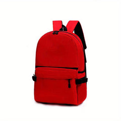 Solid Backpack Men Women Large Capacity Travel Bag Students Lightweight
