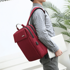 Business Backpack with USB Charging Port Solid Design