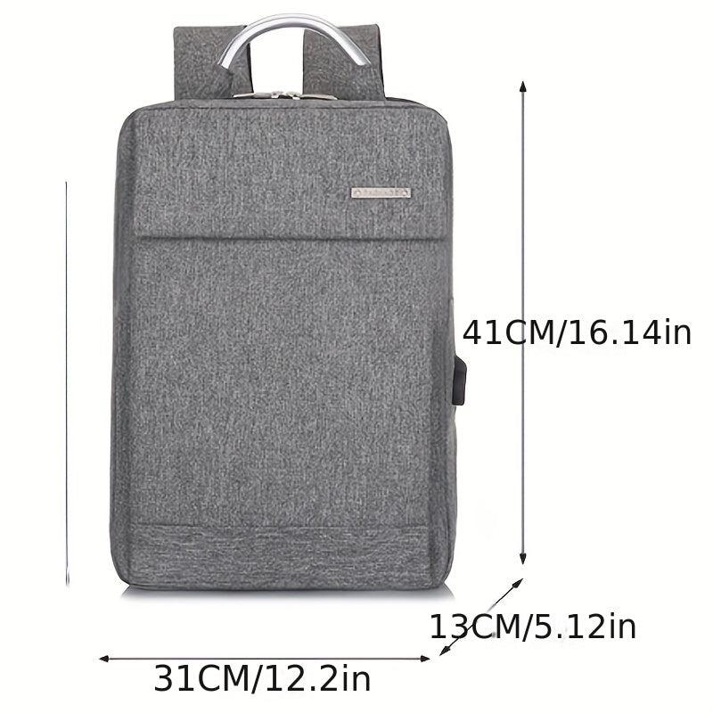 Business Backpack with USB Charging Port Solid Design