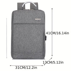 Business Backpack with USB Charging Port Solid Design
