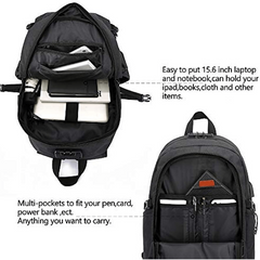 Casual Backpack With USB Charging Port