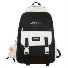 Contrast Backpack Large Capacity Waterproof Lightweight