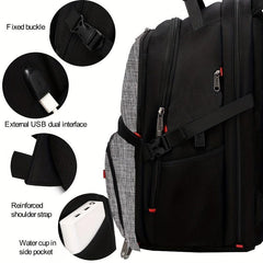 Large Capacity USB Laptop Backpack 43 18 cm Water Resistant Travel Backpack