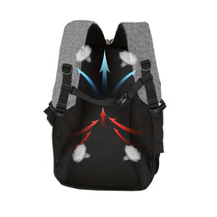 Large Capacity USB Laptop Backpack 43 18 cm Water Resistant Travel Backpack