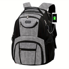 Large Capacity USB Laptop Backpack 43 18 cm Water Resistant Travel Backpack