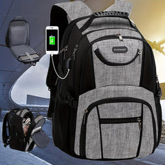 Large Capacity USB Laptop Backpack 43 18 cm Water Resistant Travel Backpack