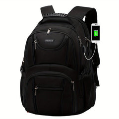 Large Capacity USB Laptop Backpack 43 18 cm Water Resistant Travel Backpack