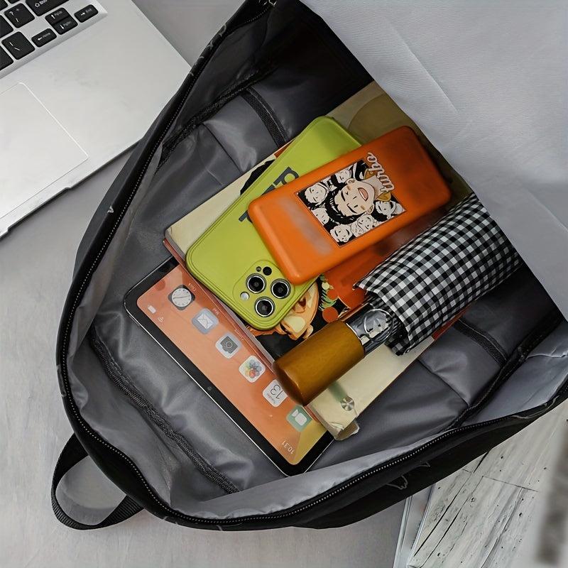 Bear Pattern Canvas Backpack Unisex Student Commuter Bag