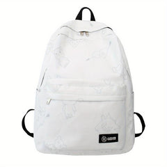 Bear Pattern Canvas Backpack Unisex Student Commuter Bag