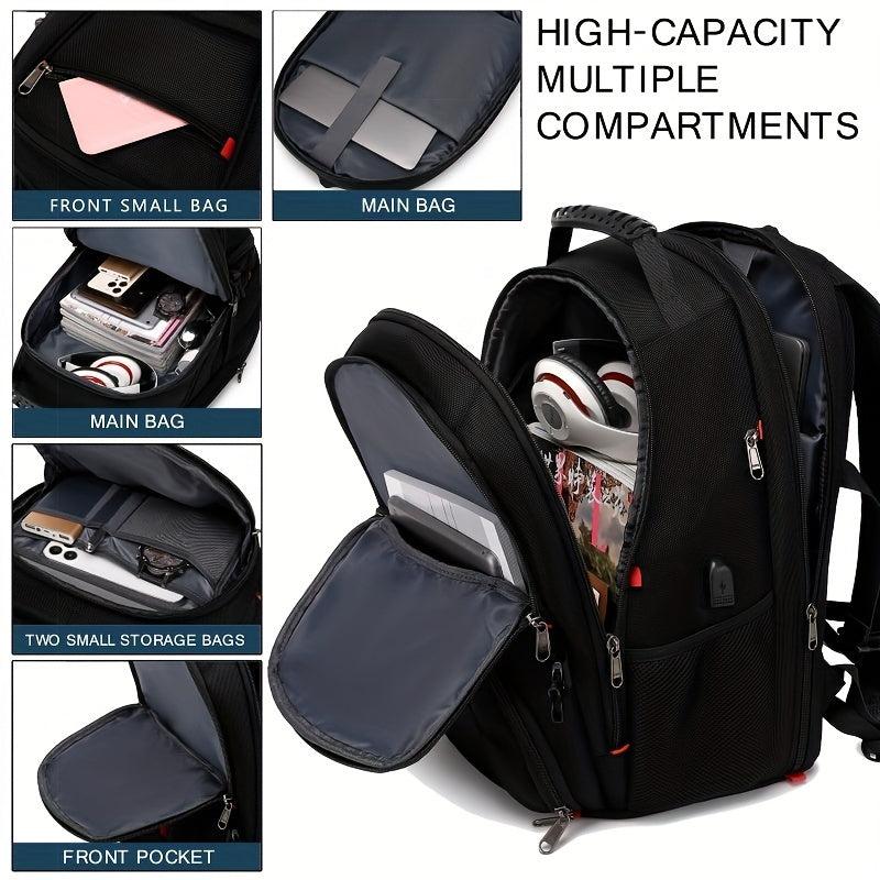 Large Capacity Travel Backpack with USB Charging Port