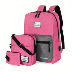 3pcs Business Backpack Crossbody Bag Set