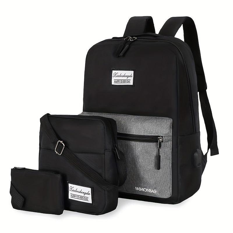 3pcs Business Backpack Crossbody Bag Set