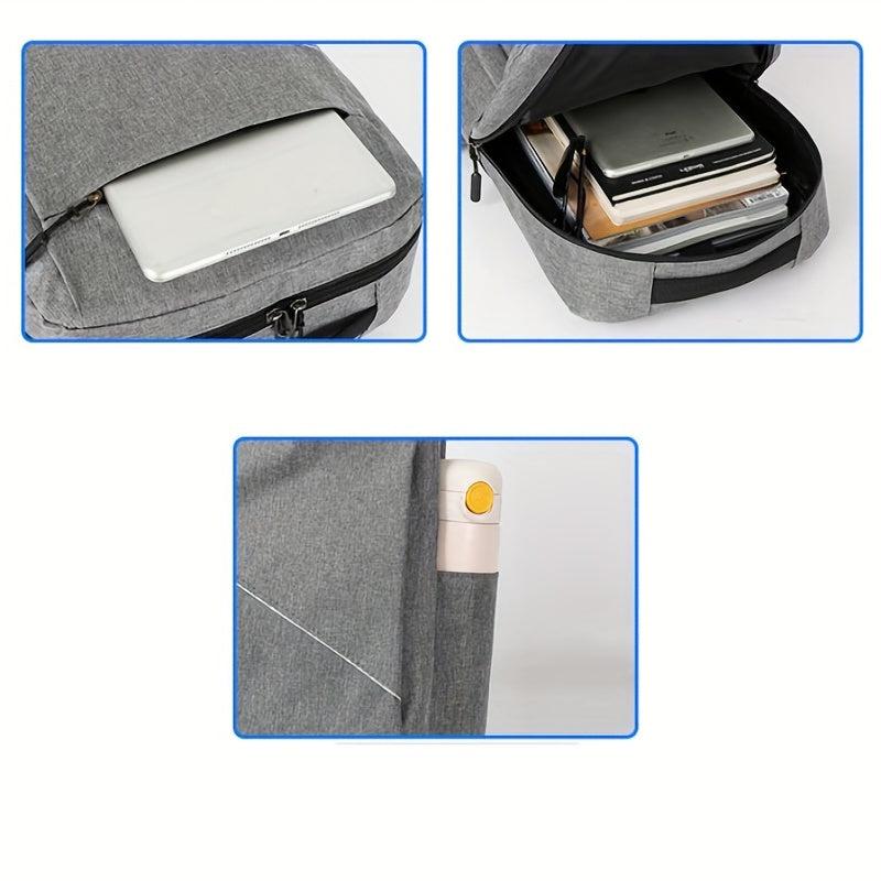 3pcs Grey Backpack Set for Men