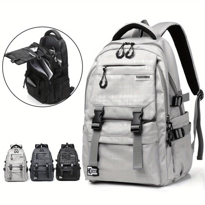 Men's Nylon Backpack Commuter Bag Large Capacity Student School Bag