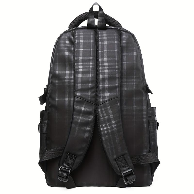 Men's Nylon Backpack Commuter Bag Large Capacity Student School Bag
