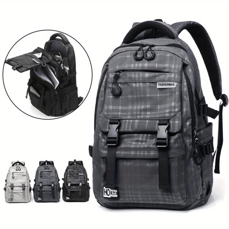 Men's Nylon Backpack Commuter Bag Large Capacity Student School Bag