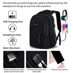 Laptop Backpack School Computer Backpack With USB Charging Port