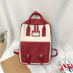 Adjustable Casual Nylon Backpack, Large Capacity