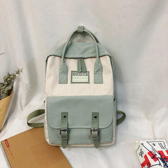 Adjustable Casual Nylon Backpack, Large Capacity