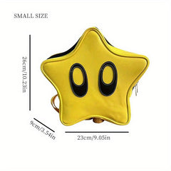 Yellow Pentagram Backpack Women's Double Shoulder Schoolbag