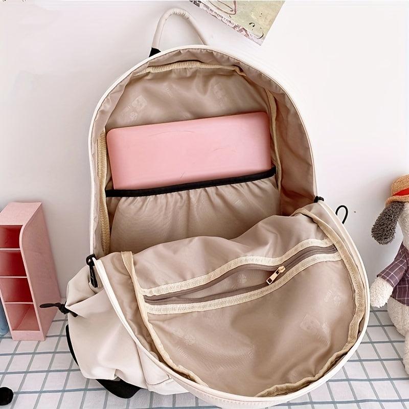 Large Capacity Waterproof Backpack with Double Zipper