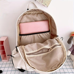 Large Capacity Waterproof Backpack with Double Zipper